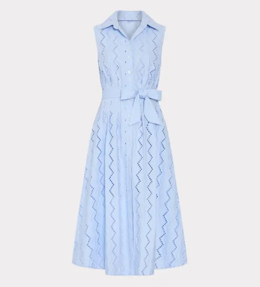Leya Eyelet Midi Dress